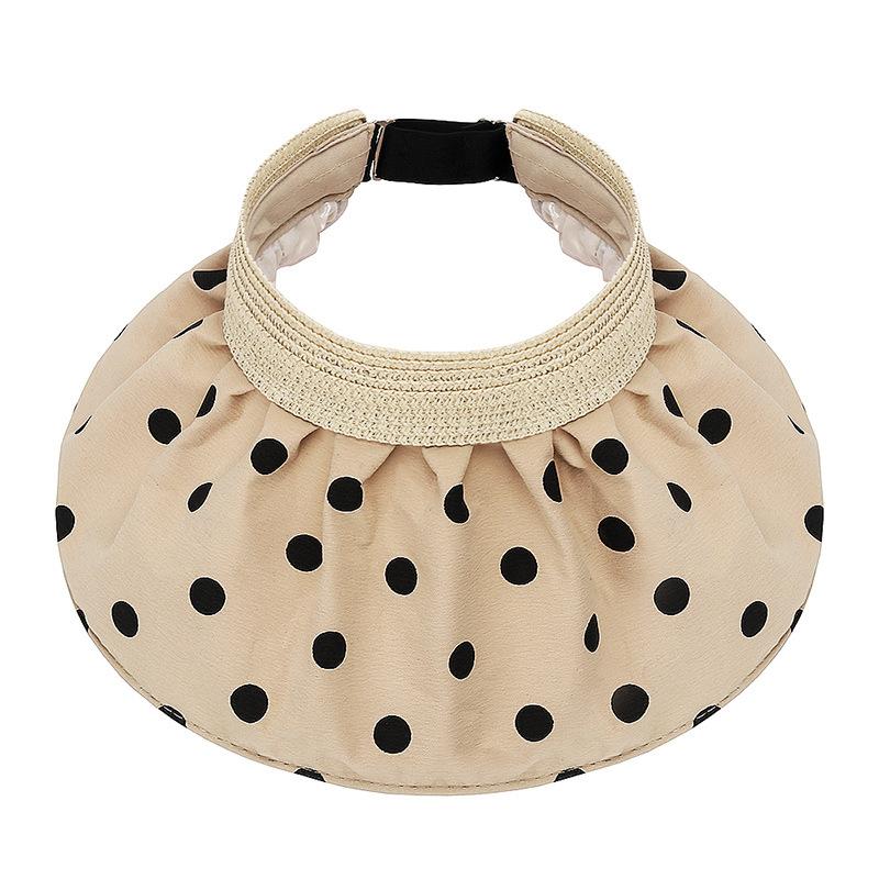 Northwood Летняя шляпа в горошек с пустым верхом для женщин, повязка на голову, пляжная шляпа, дорожная шляпа от солнца, шляпа-ракушка, уличная кепка