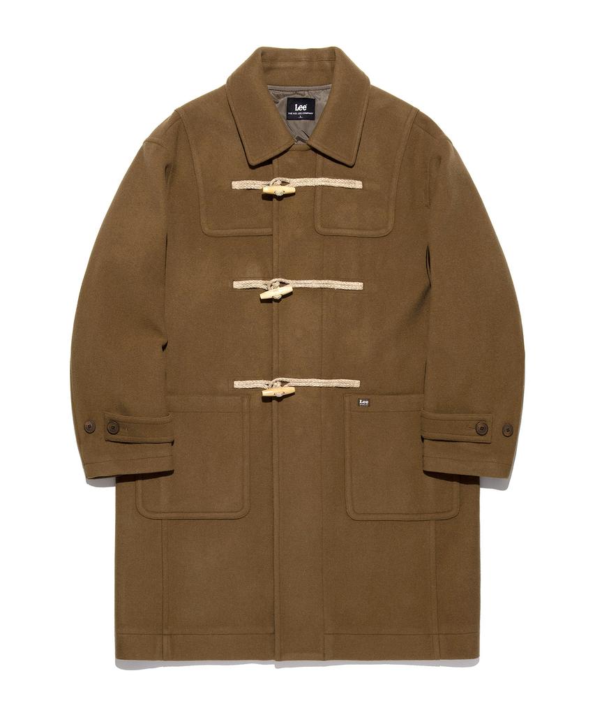 Lee Wool Blend Long Duffle Coat Camel
