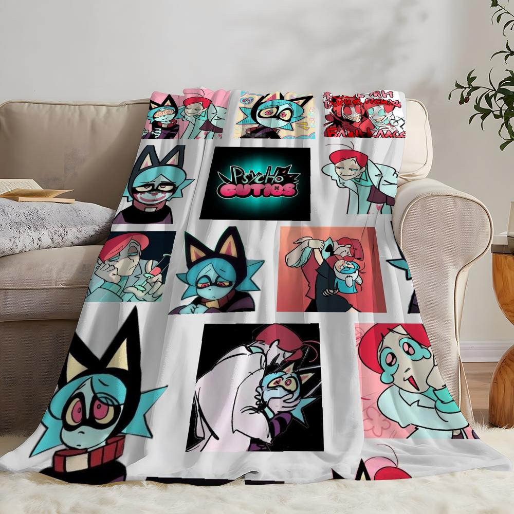 Anime P-Psychocuties Mimi Throw Kid-Friendly Flannel Throw Blanket Soft Warm Anti-Static Washable All Season