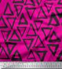 Розовый японский креп-сатин ткань треугольные геометрические принты на ткани по метрам 42 дюйма