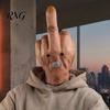 Breathable Costume Mask Middle Finger Gesture Latex Full Head Mask, Funny Hand Prank Halloween for Realistic Accessory Adults, Novelty Cosplay