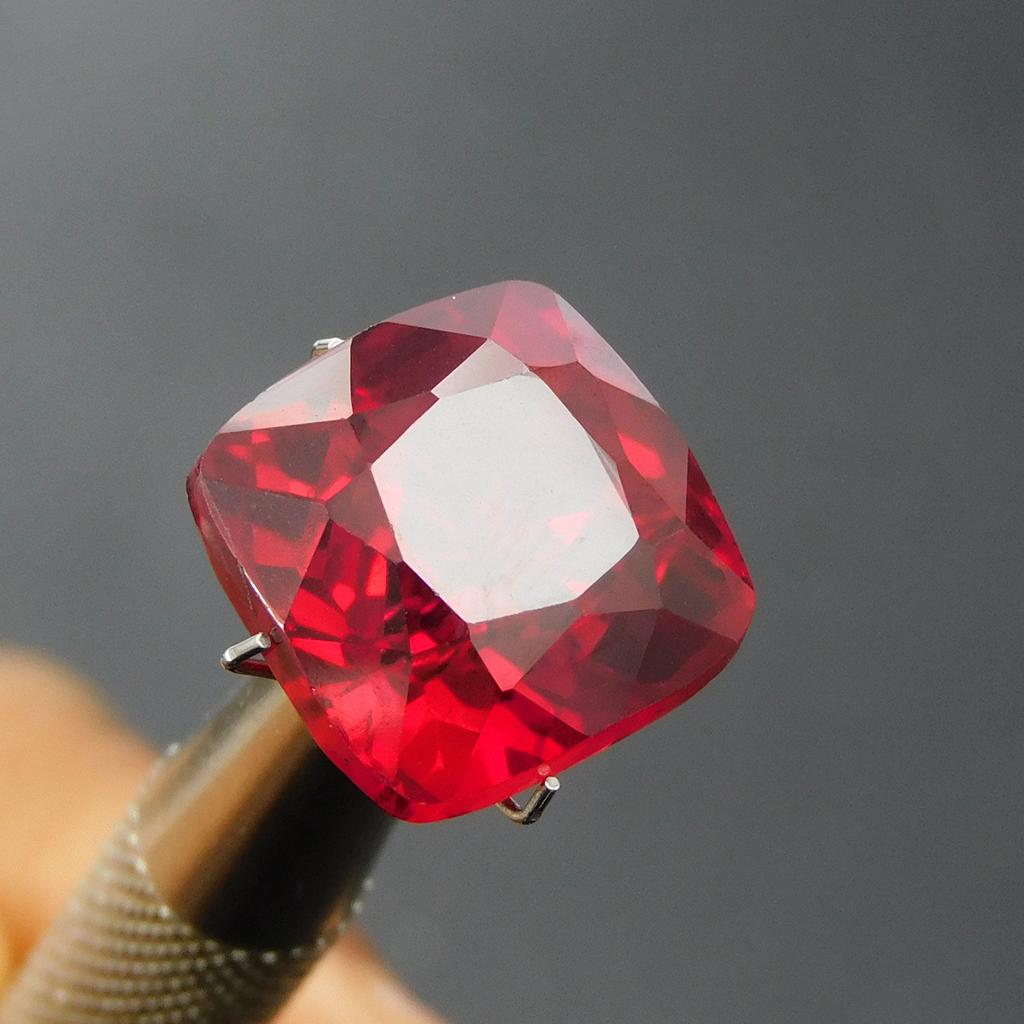 15.85 Ct Natural Red Ruby CERTIFEID Square Cushion Cut Flawless Loose Gemstone