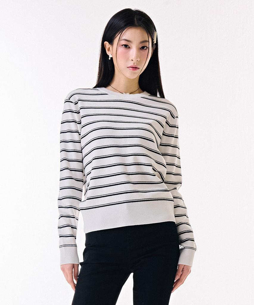 CHASECULT Women'S Round Striped Sweater-Darg5262B0A