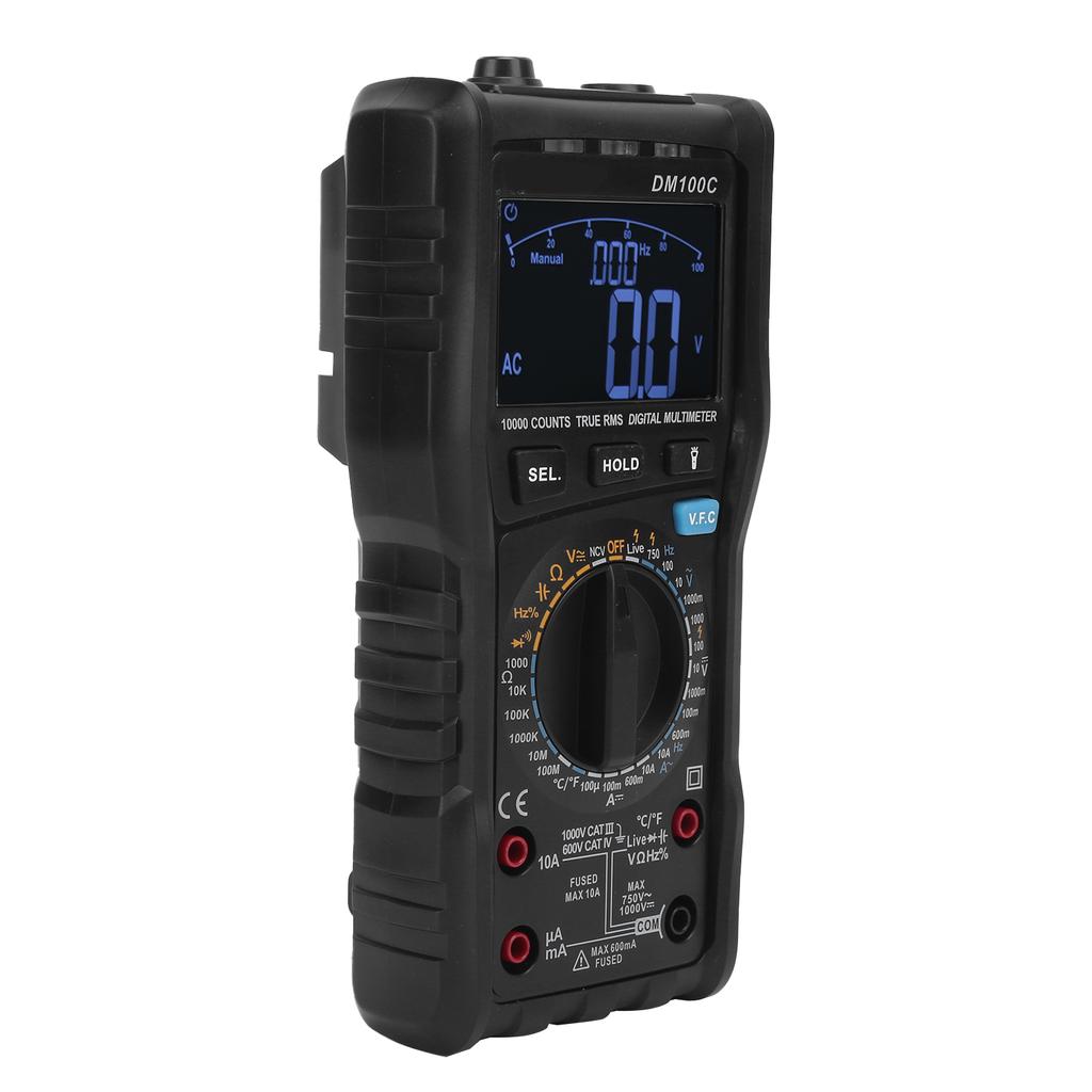 Мультиметр DM100C Высокоточный цифровой мультиметр для обслуживания электрооборудования 10A999.9V