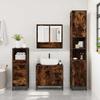 VidaXL Bathroom Furniture Set 3 Pcs Smoked Oak, Bathroom Cabinet, Toilet Storage Cabinet, 3301047