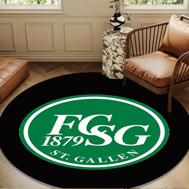 Saint Gall Green And White Heritage Round mat Home Decor, Chair rug For livingroom,Bedroom, doormat home decor Birthday Gift Christmas Gifts