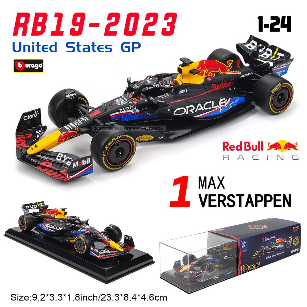 Bburago 1:24 2022~2025 Red Bull United States GP RB19 #1 Vestappan #11 Perez Alloy Car Model F1 serie various style Benz Ferrari