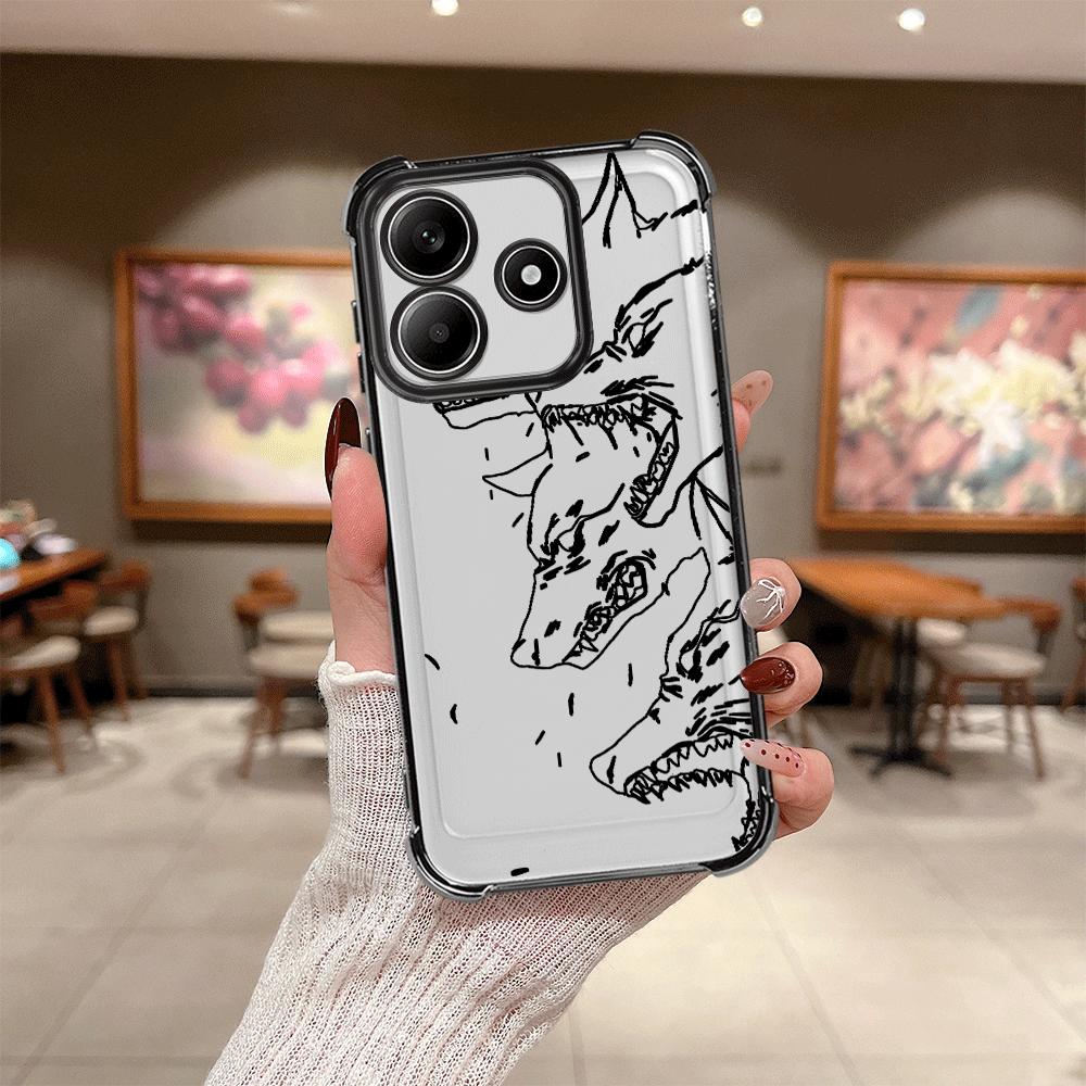 Чехол для Redmi Note 14 Pro Plus 12 11s A3 A5 9 Pro 11 Note 13 K80 10 Lite 13C Чехол для телефона Мультяшный Волк Собака