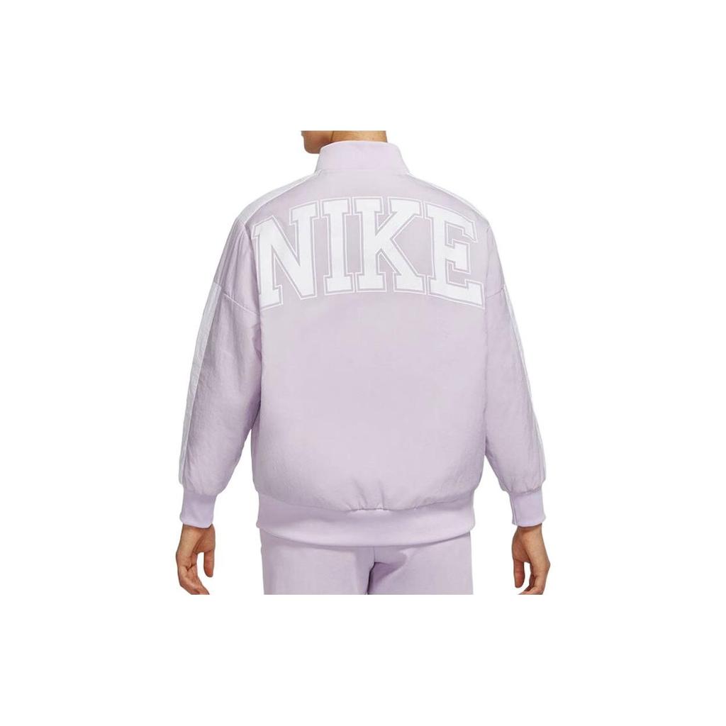 Nike Logo Patch Single Button V-Neck Jacket Women Jacket Light-Purple DQ6610-530