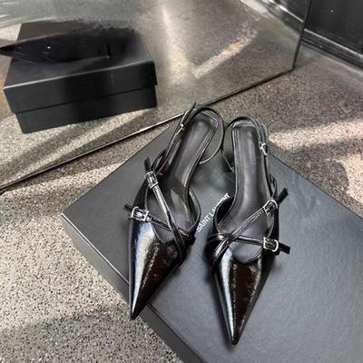 Мода Новинка 2025 Вечеринка Женские Туфли-лодочки на Тонком Каблуке Слингбэки Женская Платье Обувь Мода Острый Носок Элегантные Женские Туфли на Высоком Каблуке