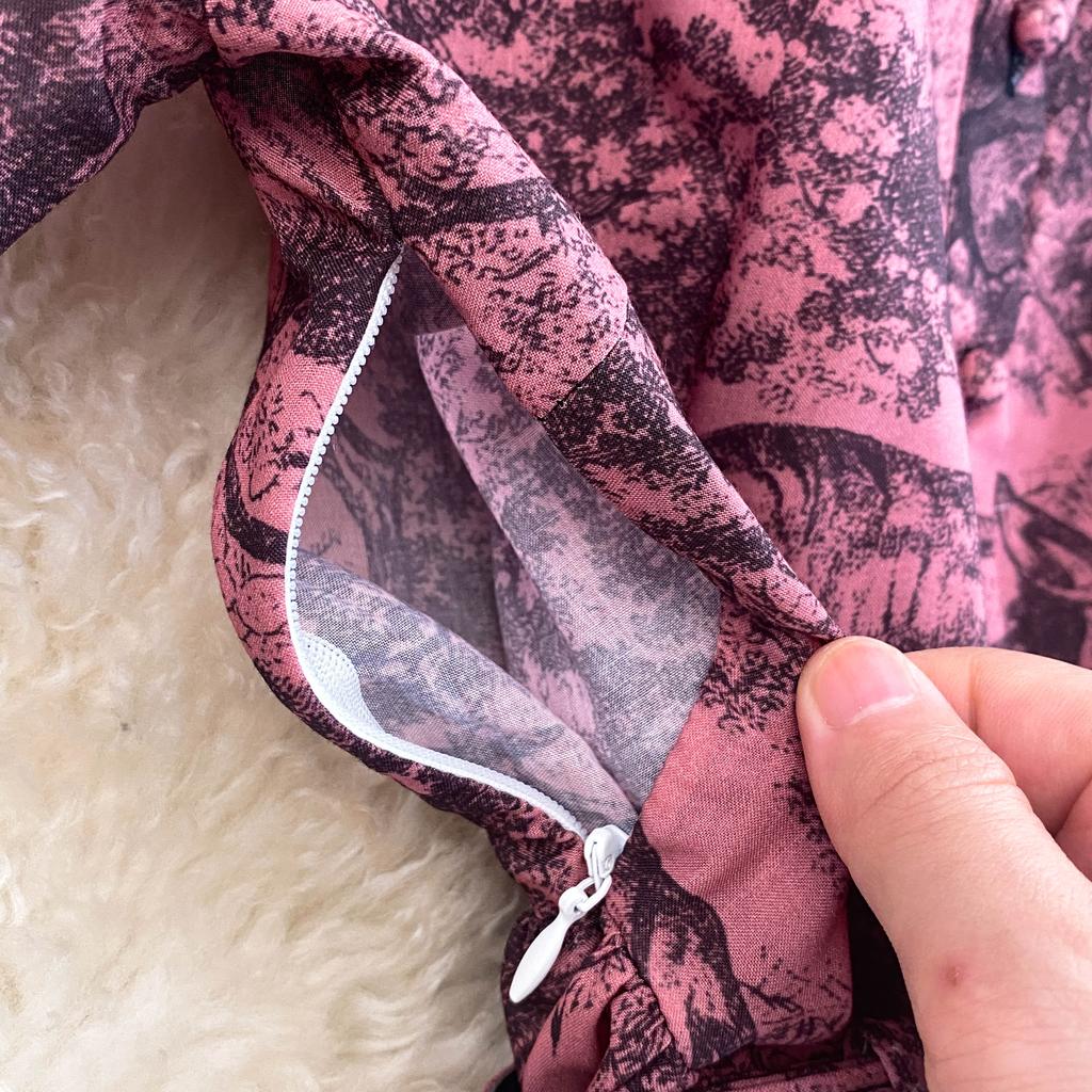 Винтажное платье с принтом, женское платье-рубашка трапециевидной формы с короткими рукавами и лацканами, женские элегантные летние длинные халаты трапециевидной формы, Vestidos