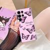 Pink Butterfly S25Ultra Clear Case For Samsung Galaxy S25 S24 S23 Ultra S20 S21 FE S22 Plus A56 A55 A36 A26 5G Soft Phone Cover