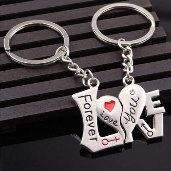 1 пара модных я люблю тебя навсегда сердце пара брелок автомобильный брелок подарок любовнику
