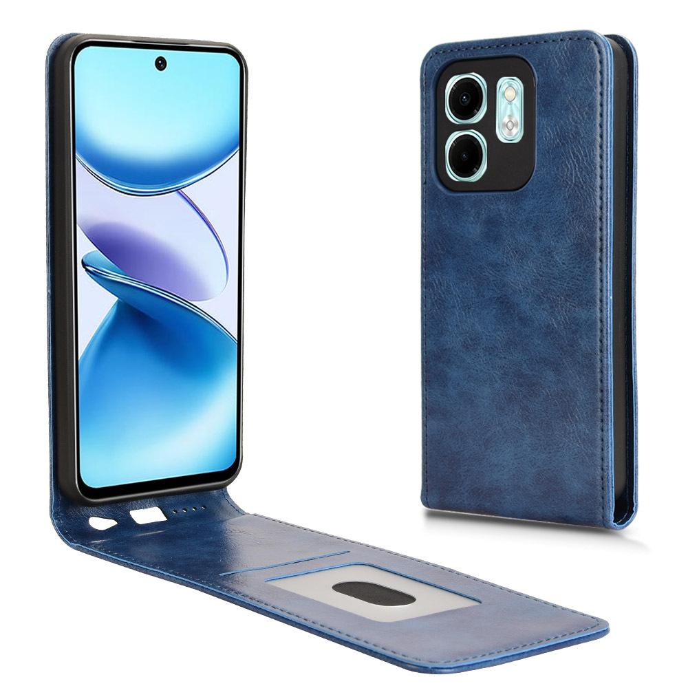 Leather Flip Cases For Infinix Hot 50i / Smart 9 Up And Down Flip Cover PU Leather Durable Protective Cover