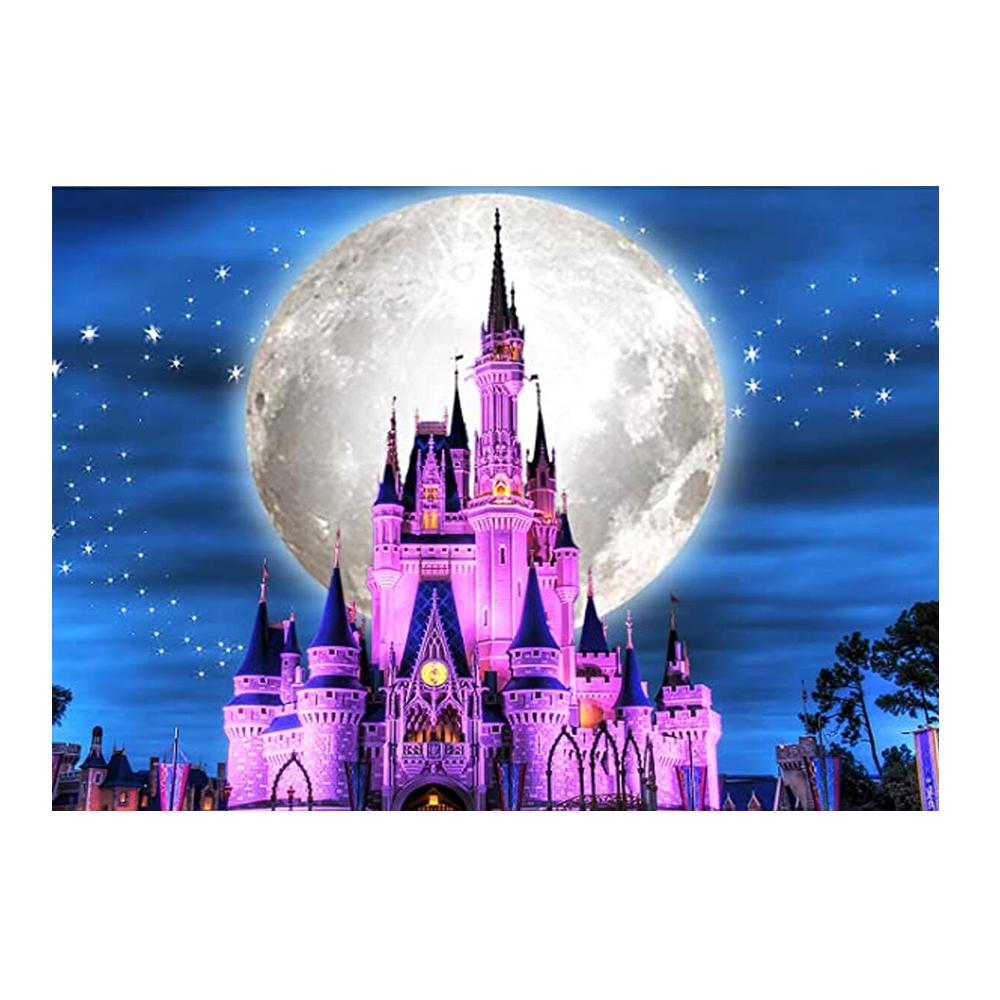 5D алмазная живопись пейзаж животное картина круглый комплект ювелирных изделий для вышивания замок полная мозаика дизайн ремесла домашний декор подарок