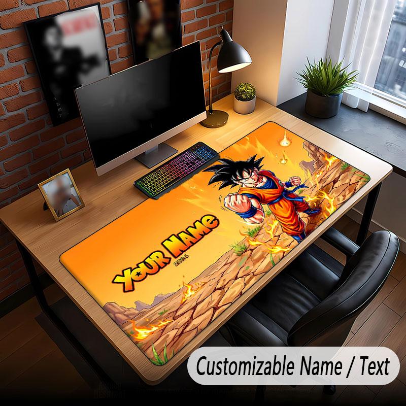Custom Name Extended Mouse Pad,Dragon Ball Gaming Desk Mat For Home Office Desktop Decor