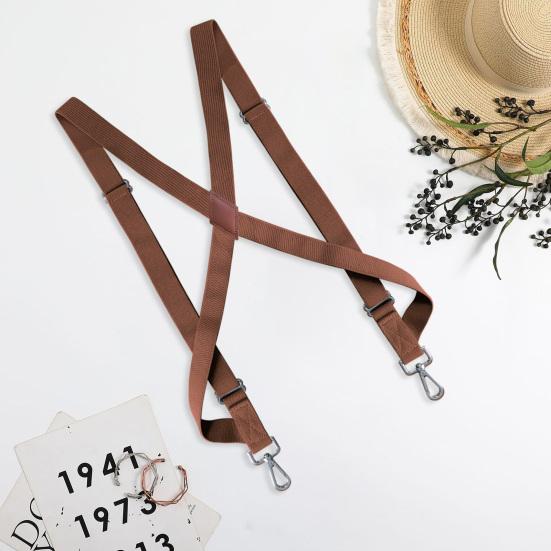 Регулируемые подтяжки унисекс с 2 пряжками, нескользящие съемные X-задние зажимы для рубашки, эластичные подтяжки, аксессуары для одежды