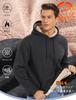 KEFITEVD Winter Warm Plus Cold Weather for Walking and Heather Dark Size L Men's Fleece-Lined Sweatshirt, Loungewear, Sportswear, Skiing, Sizes, Wear,