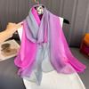 New Fashion Summer Women Soild Color Beach Scarf Silk Shawls Headband Female Headband Wraps Sunscreen Hijab Wholesale
