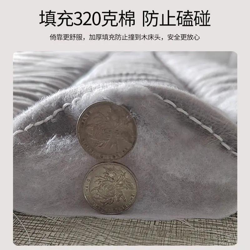 Высококачественный мягкий плотный бархатный стеганый чехол для изголовья кровати, всеобъемлющий защитный чехол для спины кровати, короткий плюшевый стеганый чехол для головы