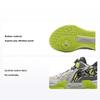 Li Ning Детские баскетбольные удобные мягкие прочные баскетбольные кроссовки со средней высотой верха Детские кроссовки Светло-лаймовый асфальтово-серый YKBV058-1