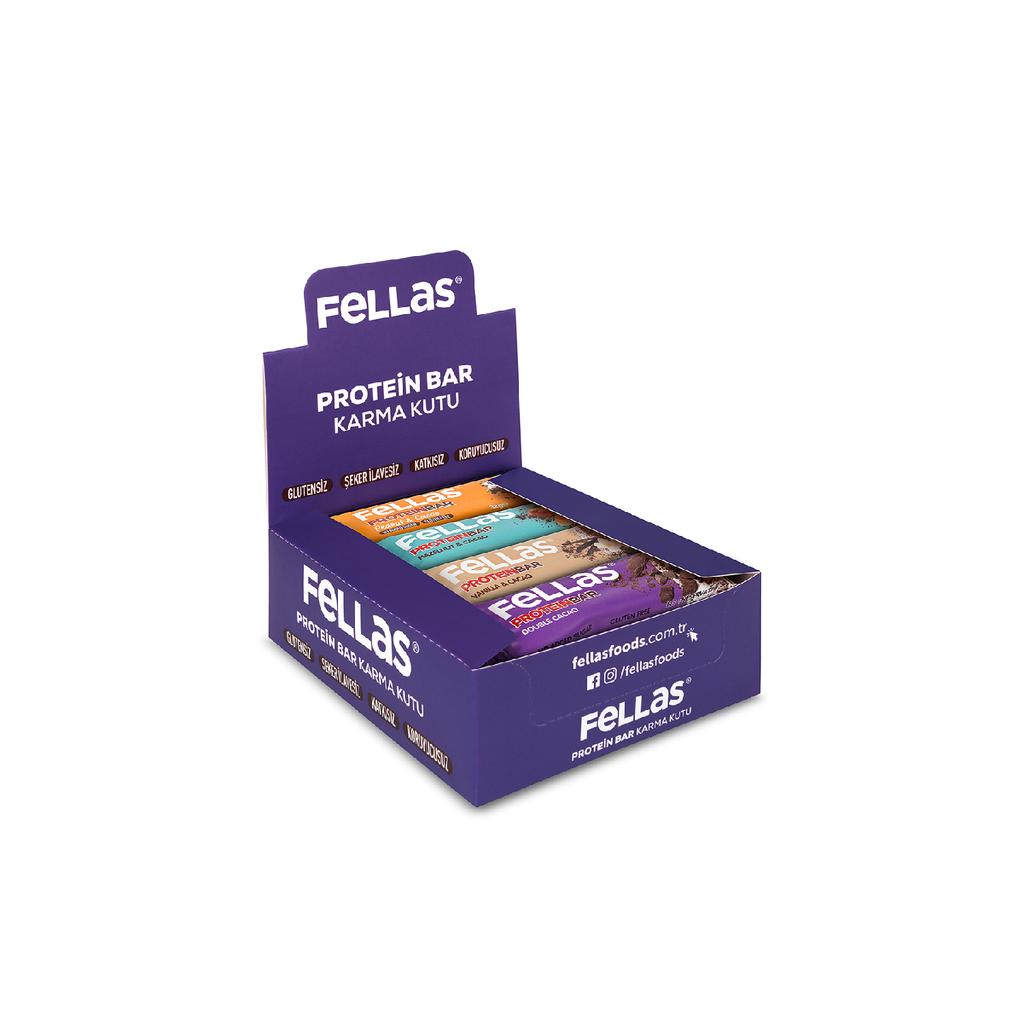 Протеиновый батончик 32 г, смешанная коробка, 12 шт. (4 типа)