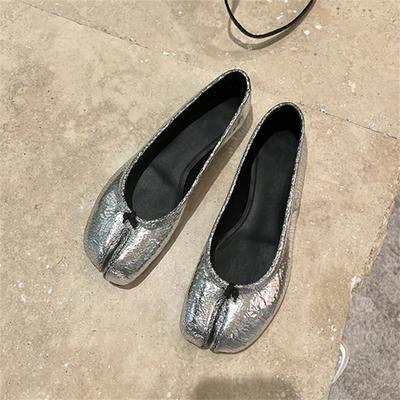 Мода 2024 Весна Новые Европейские и Американские Туфли с Раздельным Пальцем Женские Туфли на Высоком Каблуке из Овчины и Свиной Кожи