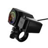 Qc3.0 Volt Meter Phone Charge Bracket Temperature Meter Black A For Moto Scooter