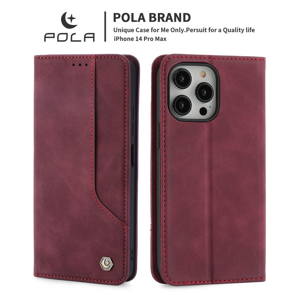 Business Leather Case for iPhone 16 15 14 13 12 11 Pro Max XR XS X 8 7 Plus SE Mini Magnetic Flip Wallet Card Slot Phone Cover