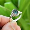 Кольцо с овальным драгоценным камнем из натурального синего лабрадорита, кольцо из цельного серебра 925 пробы, женское кольцо, эффектное кольцо, богемное кольцо, обручальное кольцо