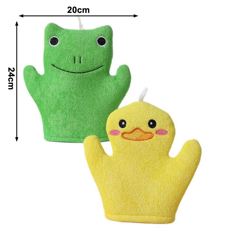 Japanese Cartoon Sponge Bath Towel Gloves Painless Mud Removal Exfoliation Bath Gloves