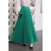 DX~~ New Drape Pleated Skirt Long Skirt Women's Early Spring New High-waisted Draped Skirt Spring and Autumn Color Skirt