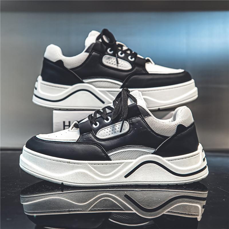 Sneaker Loafers Casual Shoe Men's Casual Shoes Sports and Leisure Men's Autumn Sneakers Skateboard Leather Shoes Mid-top New