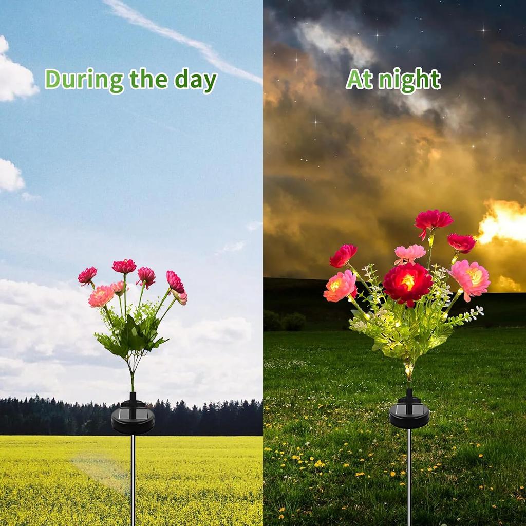 Солнечные светодиодные фонари, снежный лотос, газонная лампа IP65, водонепроницаемая для двора, патио, сада, украшения, цветочная праздничная лампа для вечеринки