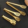 30-Styles Gold BBQ Food Tongs Steak Clip Stainless Steel Hollow Cake Bread Grill Clamp Cooking Utensils Kitchen Accessories