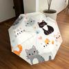 1pc Cute Cats Pattern Umbrella with Plastic Handle,Suitable for All Seasons Home Travel Outdoor UmbrellaDD556