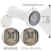 White Solid Brass 16mm Door Peephole 200 Degree View HD Lens Privacy Cover Universal 35-60mm Doors Heavy Duty
