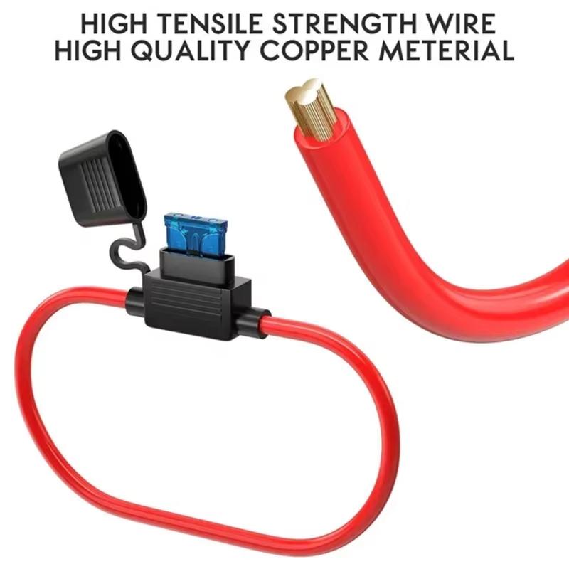 Car Inline Blade Fuse Holder 12V ATC/ATO Waterproof Blade Adapter Splash-proof Box Fuse Socket 30A for Auto Circuit Protection Fuses4