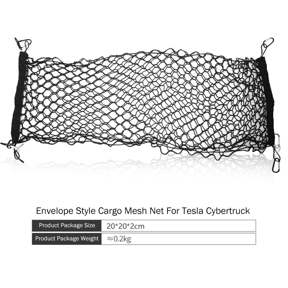 Heenvn Cargo Net For Tesla Cybertruck 2024-2026 Cargo Divider Stretchable Adjustable Elastic Trunk Storage Net Car Accessories