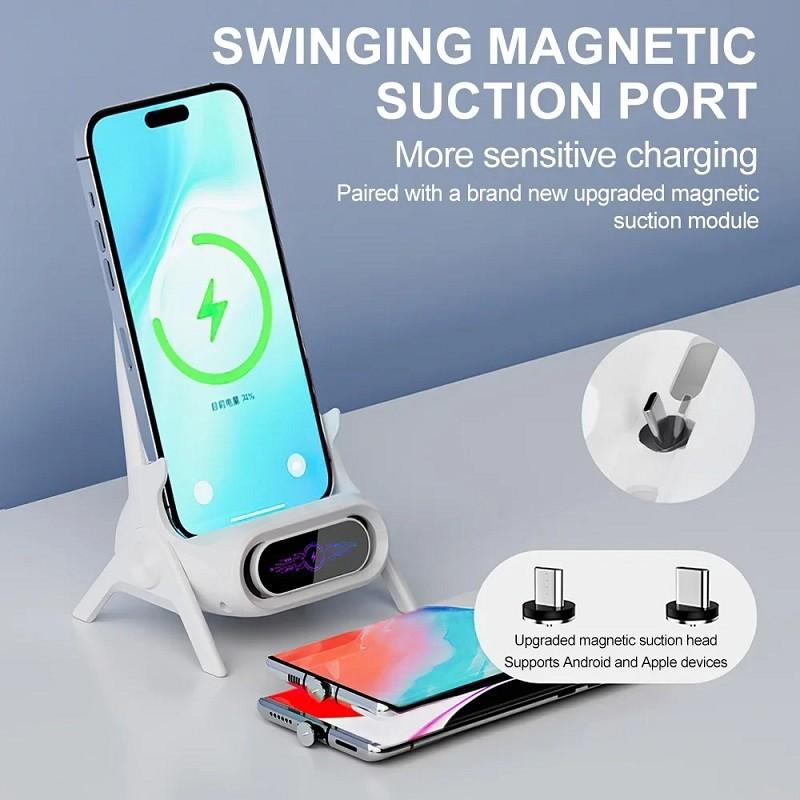 Портативное мини-кресло, беспроводное зарядное устройство, держатель для мобильного телефона, подставка для беспроводной зарядки 15 Вт