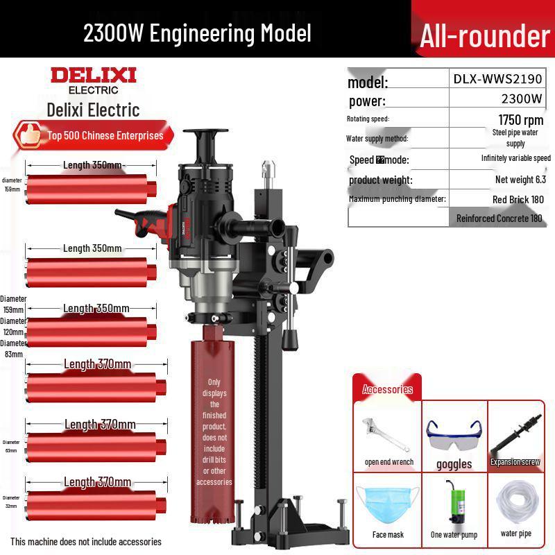 Delixi High-Power Vertical Concrete Core Drilling Machine with Stand