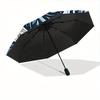 1pc Moon Swirls Automatic Open/Close Umbrella, Portable Folding Umbrella for Travel, Themed Events, It is suitable as a gift for various festivals, Ou
