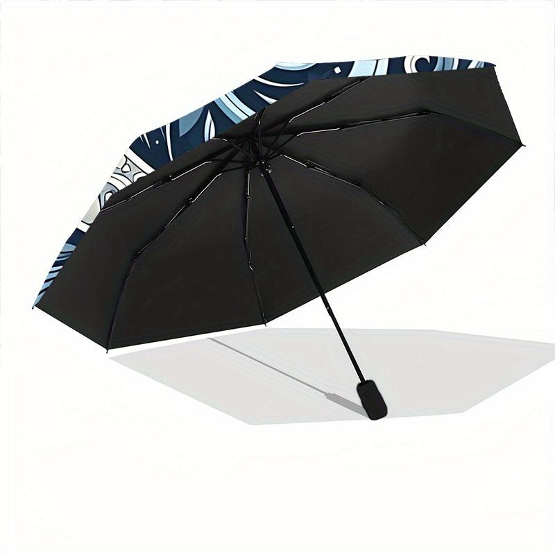 1pc Moon Swirls Automatic Open/Close Umbrella, Portable Folding Umbrella for Travel, Themed Events, It is suitable as a gift for various festivals, Ou