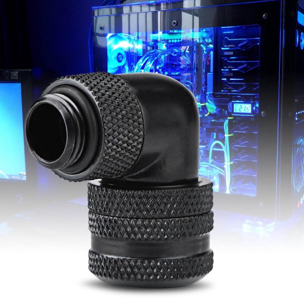 90 Degrees PC Water Cooling Fitting 14MM Brass Fitting Tube Connector Hard Tube Installation