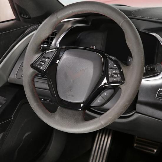 Глянцевая черная накладка на руль для Corvette C7 2014-19