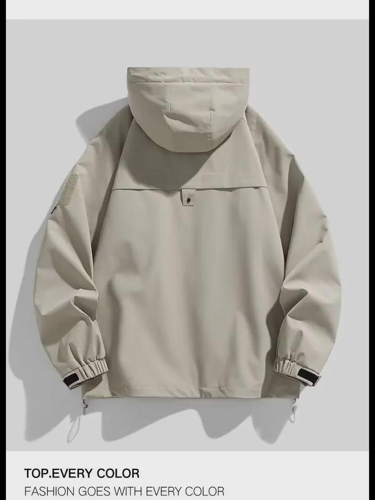 American-Style Waterproof & Windproof Spring/Autumn Jackets for Men & Women: Trendy All-Match Mountaineering Sportswear