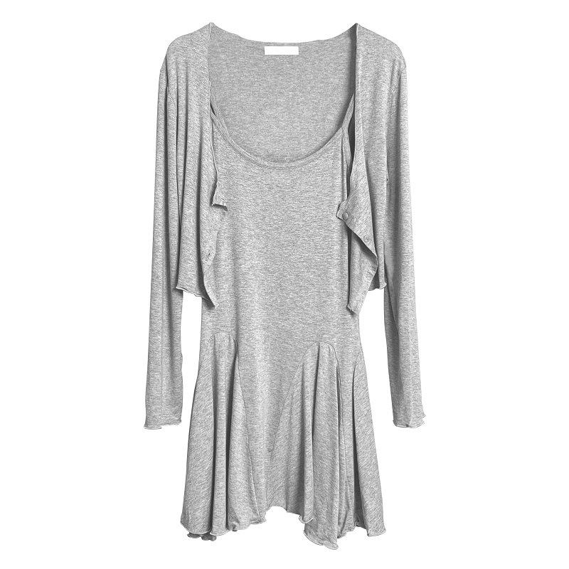 Комплект из облегающего кардигана и платья на подтяжках Dongdaemun — сексуальный, подчеркивающий фигуру комплект из двух предметов