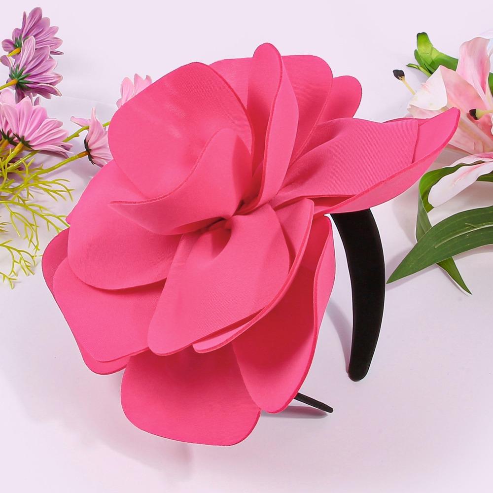 Exquisite Large Rose Flower Headband Elegant Oversized Flower Headpiece  Stage Performance
