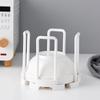 ABS, PP Retractable Bowl Rack Gray Multifunctional Plastic Bowl Holder Reusable Space Saving Adjustable Plate Holders