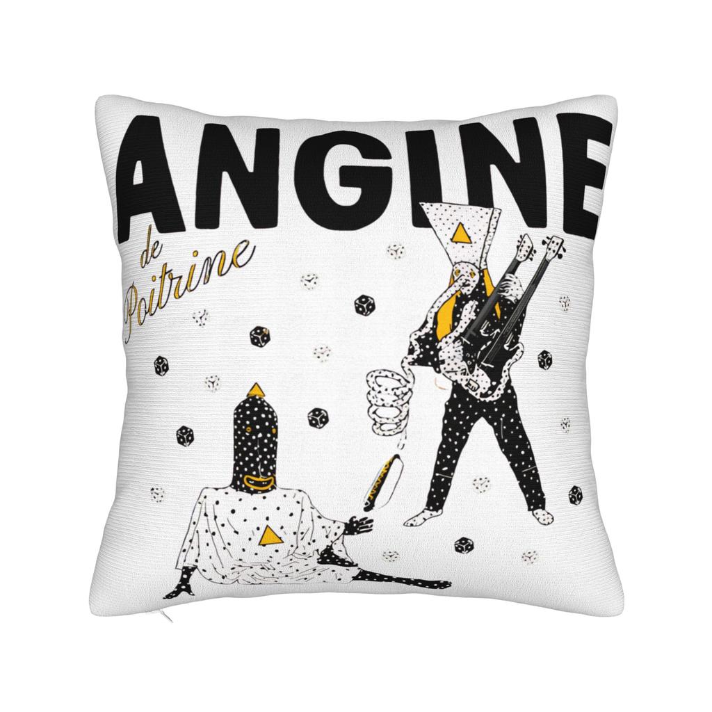 Decorative Pillowcases Angine De Poitrine Rock Band Merch Living Room Pillow Case Cover Zippered Multi Size